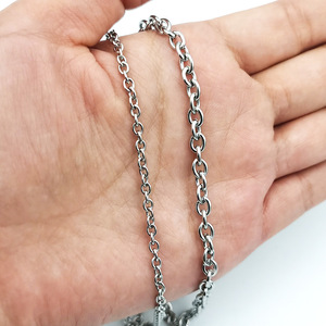 Stainless Steel Men's Necklace <b>Chain</b> 3mm 4.7mm 6.5mm <b>Cross</b> Pattern O-<b>Chain</b> Gift Jewelry Accessory - Product Image 3