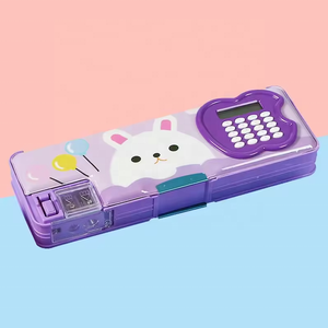 Boîte à crayons multifonctionnelle en plastique de dessin animé mignonne pour les élèves de l'école, trousse à crayons mécanique pour enfants, boîtes à stylos, fournitures pour bébés - Product Image 3