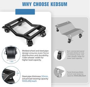 Paquete de <span class=keywords><strong>2</strong></span> ruedas de coche de acero de 3000 libras resistentes, en forma de doble diseño V, vehículo <span class=keywords><strong>Dolly</strong></span> - Product Image 3