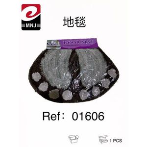 Mnj Door Mat Footprint Design Black And Gray 1 Pcs For Indoor Use - Product Image 3