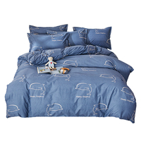 Vente en gros de draps de lit personnalisés en coton 100% - Ensemble de literie 4 pièces - Housse de couette - Taille King Size - Taille Queen Size - Taille Full - Super doux - Luxe