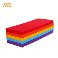 Tapis d'exercice en mousse épaisse pliable à cinq plis personnalisé en gros 6 'x 2' avec bordure et poignées pour la gymnastique