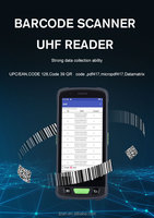 قارئ RFID UHF محمول باليد، ماسح ضوئي للباركود 1D و2D، جهاز PDA مع تقنية 4G LTE ومقاوم للماء IP67، متوفر في المخزون