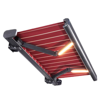 Auvents extérieurs motorisés rétractables automatiques modernes en alliage d'aluminium de haute qualité, personnalisés, durables et imperméables
