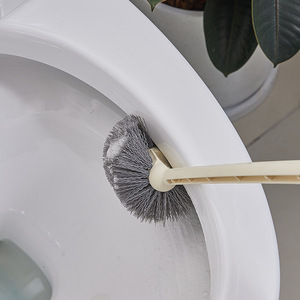 Toilet Brush Nylon Bristles Long Handle Bathroom Cleaning <b>Tool</b> With Wall <b>Hook</b> - Product Image 4