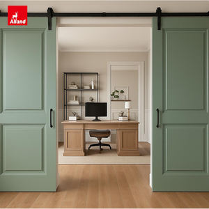 Puertas Corredizas Estilo Granero de Madera MDF Modernas Grises Resistentes y Elegantes de Alland, Diseño Australiano, Montaje en Pared - Product Image 6