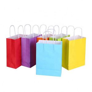 <b>Small</b> Take Away <b>White</b> Kraft Paper Party Gift <b>Bag</b> for Goodie - Product Image 2