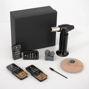 Hot Sale High Quality Wood Cocktail Smoker Kit 6 Pieces Whiskey Smoked Gift Box Kits