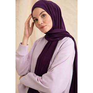 ผ้าพันคอผ้าฝ้ายลายพลัมสำหรับผู้หญิง ผ้าเจอร์ซีย์ ผ้าพันคอแบบชาติพันธุ์ น้ำหนัก 50 กรัม - Product Image 2