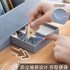 Desktop Plastic Drawer Storage Box Multi Functional Compartmentalized Jewelry Organizer Stationery Storage Solution Blue And - Product Image 3