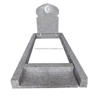 Monument funéraire en granit pour enfants musulmans, pierres tombales avec design de bordure moderne, qualité supérieure, garantie 5 ans