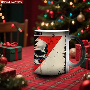 Taza Blanca Esmerilada Negra de 11 oz, Taza de Cerámica que Cambia de Color con el Calor, Suministros para Tiendas de Regalos, Venta al por Mayor - Product Image 2