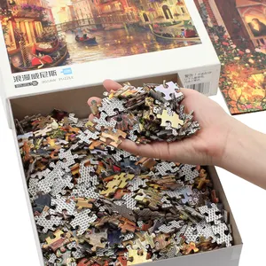 고품질 다른 모양 diy 성인 지그 소 퍼즐 사용자 정의 퍼즐 1000 성인 조각