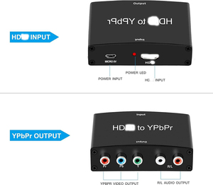 Convertitore Componente HDMI-Compatibile in Metallo Avedio Links HD 1080P YPbPr 5RCA RGB + Adattatore Audio Video R/L Compatibile con TV e PS5 - Product Image 2