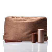 Maßgefertigte Frottee-Kosmetiktasche Weiche Handtuchstoff-Kosmetikorganizer Reißverschluss-Reise-Toilettentasche Ästhetischer Tragbarer Beauty-Koffer