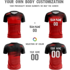 Custom Soccer Jersey Men Adult Personalized V-Neck Moisture Wicking Sublimated Team Name Number Sports Apparel - Product Image 4