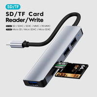 Hub USB C en gros, accessoires informatiques avec ports USB, lecteur de carte SD TF, adaptateur de hub USB