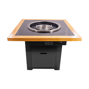 Support de personnalisation 2 en 1 : <span class=keywords><strong>Table</strong></span> de <span class=keywords><strong>barbecue</strong></span> coréen sans fumée et <span class=keywords><strong>table</strong></span> à fondue intégrée Shabu Shabu - Product Image 1
