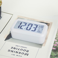 Relojes de mesa digitales LCD inteligentes EMAF, artículos de decoración para habitación, reloj de escritorio, decoración para hogares, termómetros, reloj despertador de escritorio para el hogar