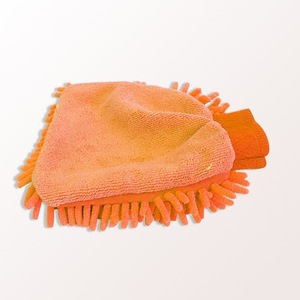 Gants de nettoyage auto en chenille extra larges orange rose pour le lavage de voiture et l'usage domestique - Product Image 3