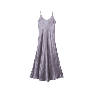 <span class=keywords><strong>Vestido</strong></span> de Satén de Alta Gama, Estilo Francés, 100% Acetato, Elegante y Sofisticado, SN8831 - Product Image 5