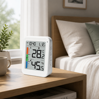 Termometer Higrometer Digital Plastik ABS Akurasi Tinggi Harga Pabrik OEM ODM Terbaru untuk IP43 untuk Kamar Bayi
