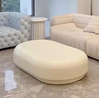 Meubles de salon modernes, table basse ovale en forme de galet, table à thé de luxe pour le salon