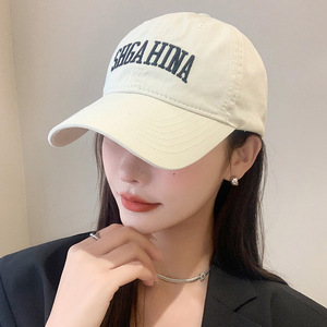 Mùa xuân mùa hè Hàn Quốc thể thao unisex đầu lớn Chu vi mũ bóng chày rộng vành màu hồng thư 100% polyester phổ biến 3D - Product Image 3