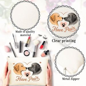 Cosmetic Bag and Toiletry Pouch Paw Print Makeup Bag for Mom, Daughters, Friends, Ideal <b>Gifts</b> for <b>Travel</b> and Birthdays - Product Image 5