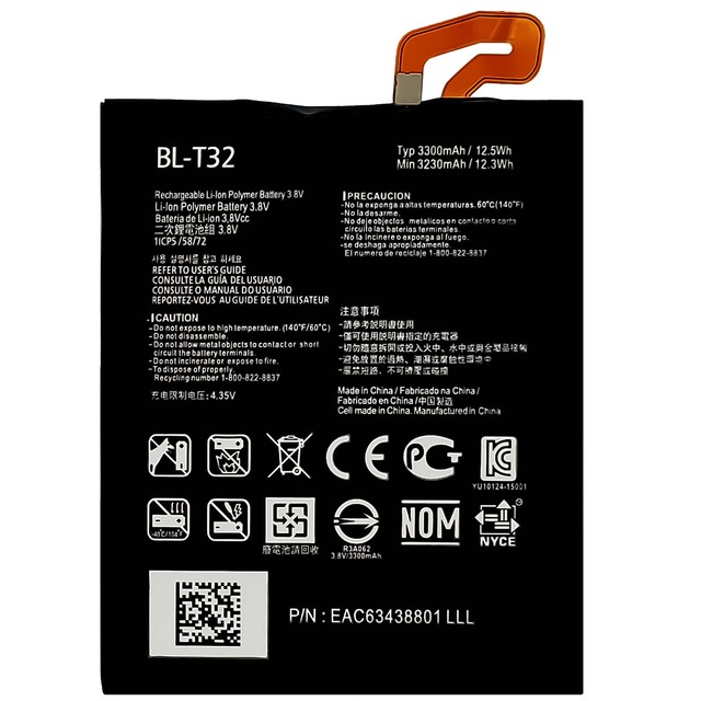 REAL CAP Replacement Battery BL-T32 for LG G6 G600 Smartphone H870 H871 H872 H873 LS993 US997 VS988 Cell Phone Lithium Batteries