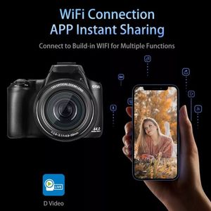 กล้องวิดีโอดิจิตอล G700 4K/64MP WiFi พร้อมหน้าจอ 3.0 นิ้ว เซ็นเซอร์ CMOS แบบออปติคอล 12 เท่า รองรับการ์ด ใช้งานได้กับการถ่ายวิดีโอบล็อก - Product Image 6