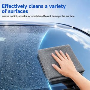 Chiffons magiques absorbants épaissis en gros pour le nettoyage des vitres de voiture, serviettes de cuisine en microfibre sans traces OEM - Product Image 4
