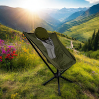 Meilleure vente en gros d'usine Cliq extérieur léger ouverture rapide chaise de plage de camping pliante en aluminium robuste