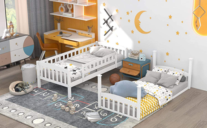 Estructura de <span class=keywords><strong>Cama</strong></span> Literas de Madera de Pino Maciza Moderna para Niños y Niñas al por Mayor - Product Image 3