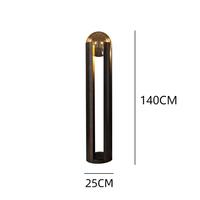Lampadaire Cylindrique en Verre PM Nordic pour Salon, Luxe Moderne, Protection Oculaire LED, Corps en Fer, Luminaire de Sol pour Couloir et Salon