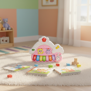 Piano eléctrico de 7 teclas con dibujos animados para niños, Juguete <span class=keywords><strong>musical</strong></span> para niños - Product Image 4