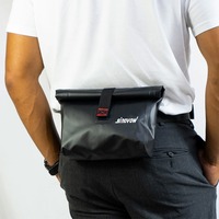 Sac de taille noir pour moto Sac de taille imperméable à l'eau pour motocross Sac de nuit réfléchissant pour moto Léger
