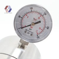 Régulateur de pression basse CV5.0 à haut débit CV5.0 pour AR N2 O2 H2 HE en acier inoxydable 316 0~250 PSI Sortie 3 ports