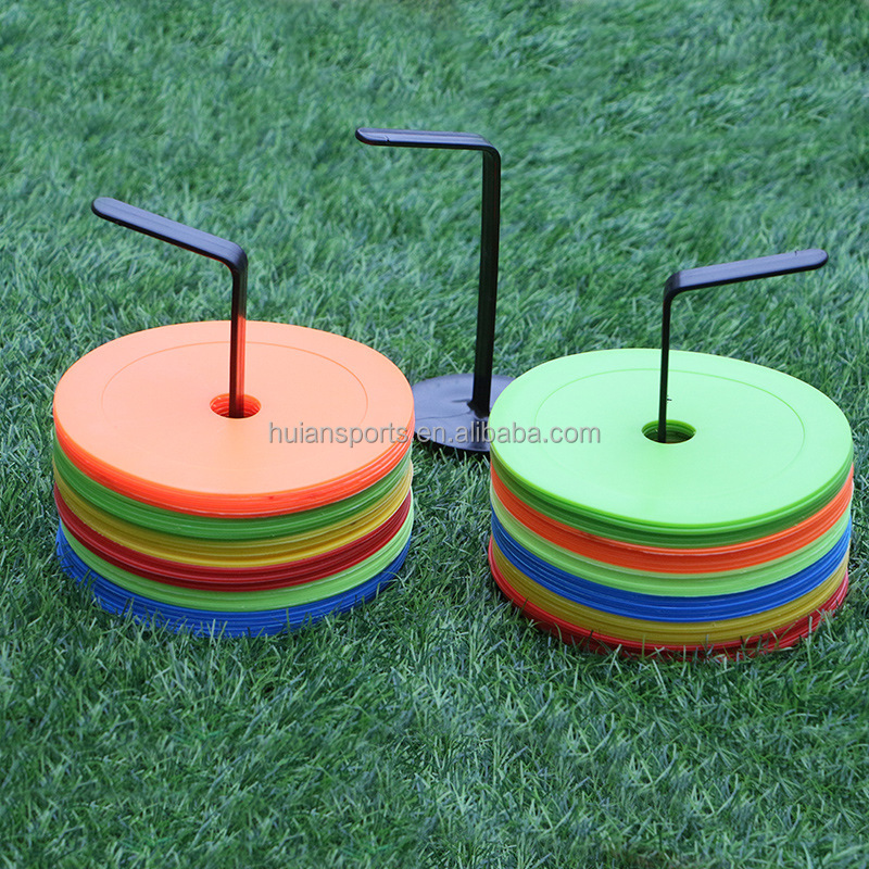 Masteelf 25pcs Spot Markers For Sports Training Nonslip Agility Spots Marker Field Flat Cone Kids Soccer Basketball Speed Training Outdoor Classroom