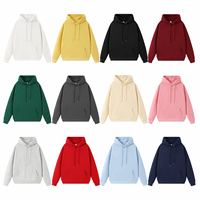 Vente en gros de sweats à capuche unisexes en polyester 100% 330g, couleur unie, couleur personnalisée, antibactériens, coupe ample