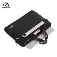 Canvasartisan En stock Porte-documents pour ordinateur portable mince et étanche Housse pour ordinateur portable en cuir PU pour Macbook Pro 2021 Chromebook