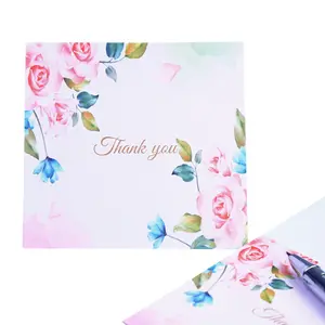 XINDUO color print thank you card folded in half cute Instagram wind Thank Florist Gift greeting