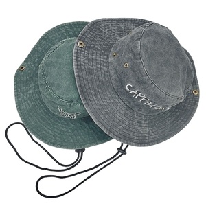 Chapeau de pêcheur en coton lavé respirant: logo personnalisable, large bord pour la protection solaire - Product Image 4