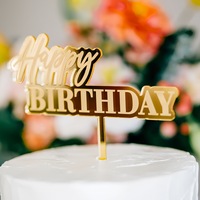 ECCOBELLA Bestseller Personalisierter Gravierter Happy Birthday Acryl-Cake-Topper 10cm Neuerscheinung Tortendekoration Zubehör