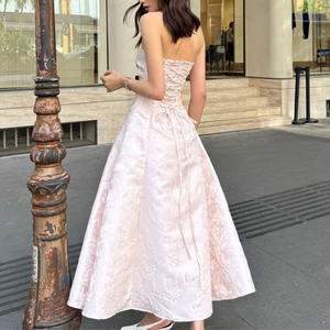 Custom Logo High Quality Lyocell Silk Ladies Women's Casual <strong>Dress</strong> Holiday Party Party Women Maxi <strong>Dress</strong> - Product Image 4