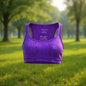 <b>Purple</b> Snake Print Women's Sports <b>Crop</b> <b>Top</b> Breathable Lightweight Seamless Tank <b>Top</b> for Yoga Fitness Plus Size by LJ H024 - Product Image 2