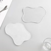 Sous-verres en plastique transparent bon marché de vente directe d'usine sous-verres imprimés transparents pour tasses, tapis et serviettes