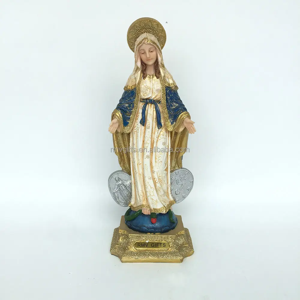 Popular Hand Carved Home Decorative Religious Mother Mary Virgin Crafts Sculpture Catholic Religious Statues
