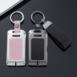Fashion Leather Keychains <strong>Accessories</strong> Zinc Alloy Car Key Cover Hot Selling Smart Key <strong>case</strong> for <strong>Volvo</strong> XC40 XC60 S90 XC90 - Product Image 3