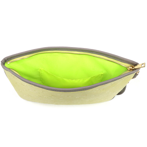 Bolso de mano de cuero PU para mujer, bolso con correa para la muñeca en relieve, bolso con cremallera de gran capacidad para uso diario en viajes - Product Image 3